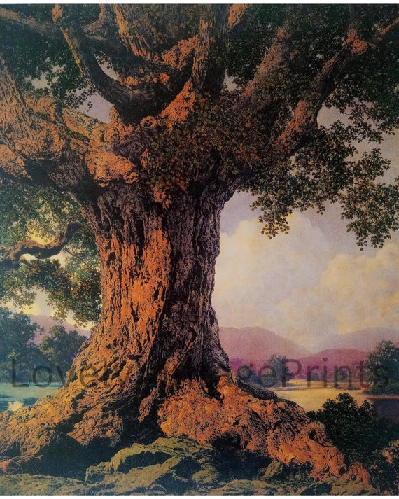 Printable an Ancient Tree by Maxfield Parrish Vintage Print