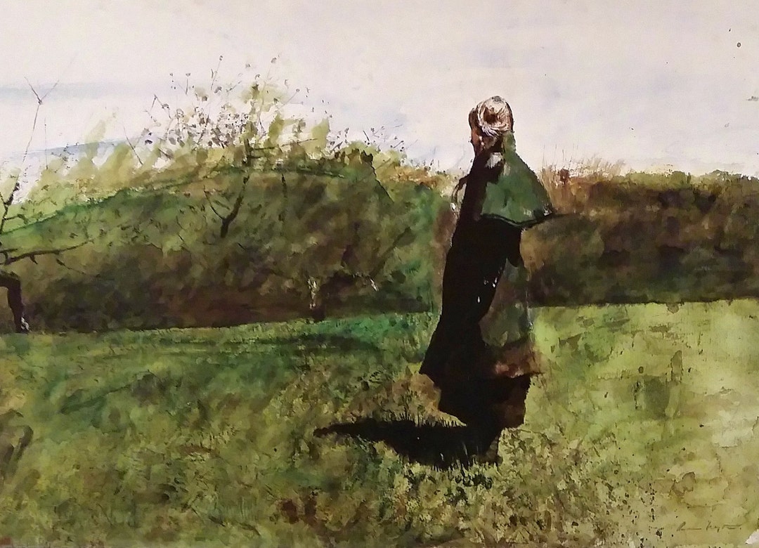 Andrew Wyeth Fine Art Print Helga In The Orchard Etsy España