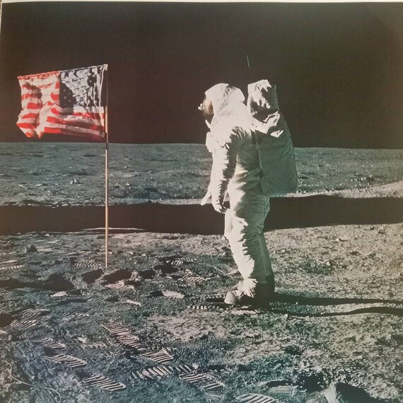 Model Astronaut Saluting Flag