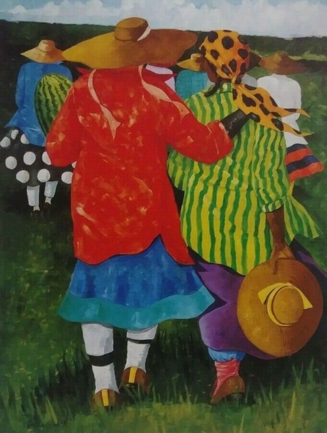 African American Art Print QUILTING TIME by J. Green Black Etsy