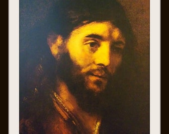 Jesus Print - Tête du Christ - par Rembrandt Fine Art Print, Art religieux, Christianisme