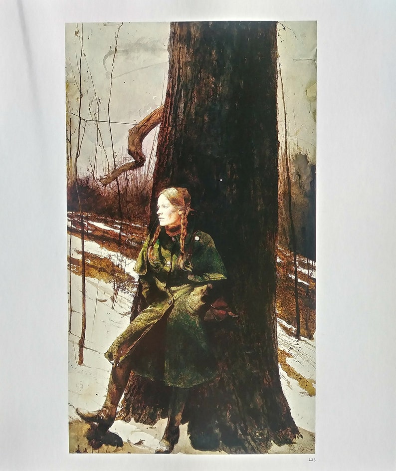 Andrew Wyeth Fine Art Print Helga Cape Coat American Etsy
