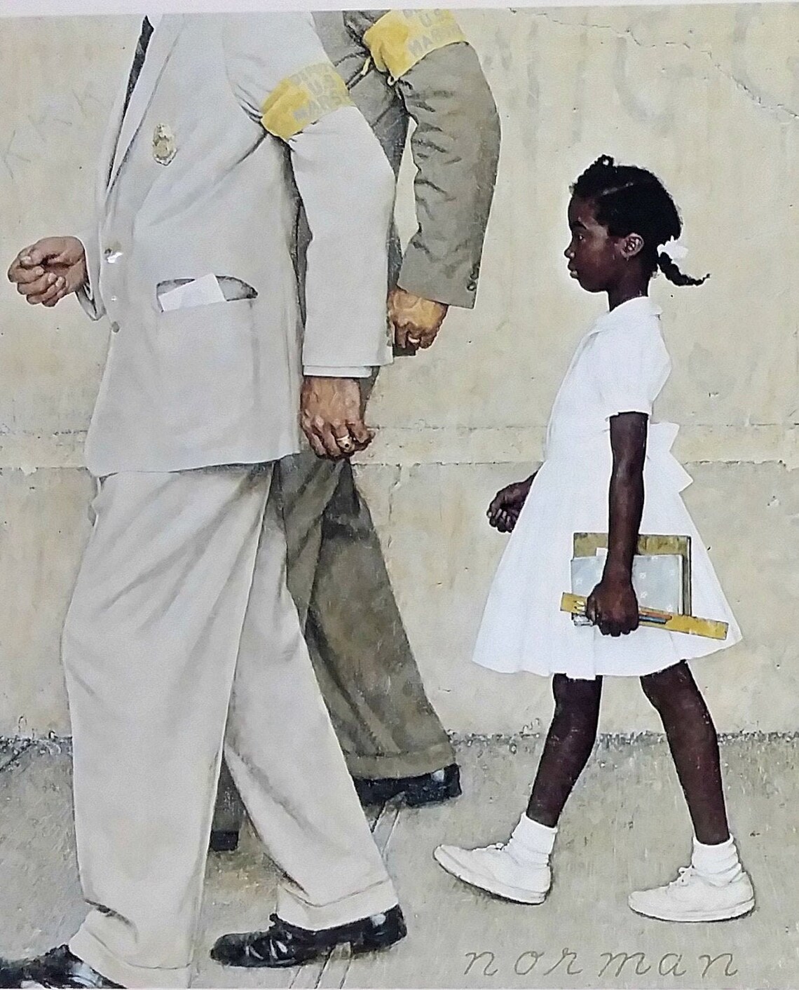 Norman Rockwell Print the Problem We All Live With Detail Etsy