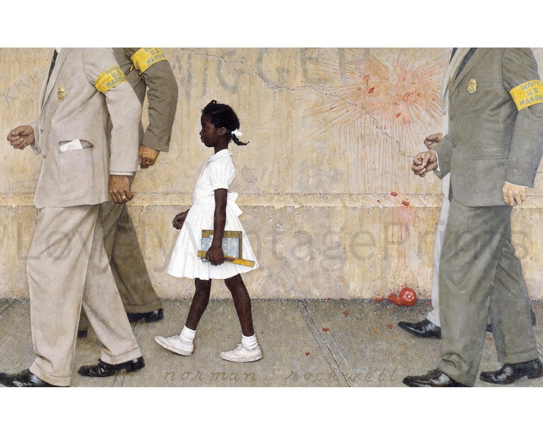 Printable Ruby Bridges Art Print the Problem We All Live With By 