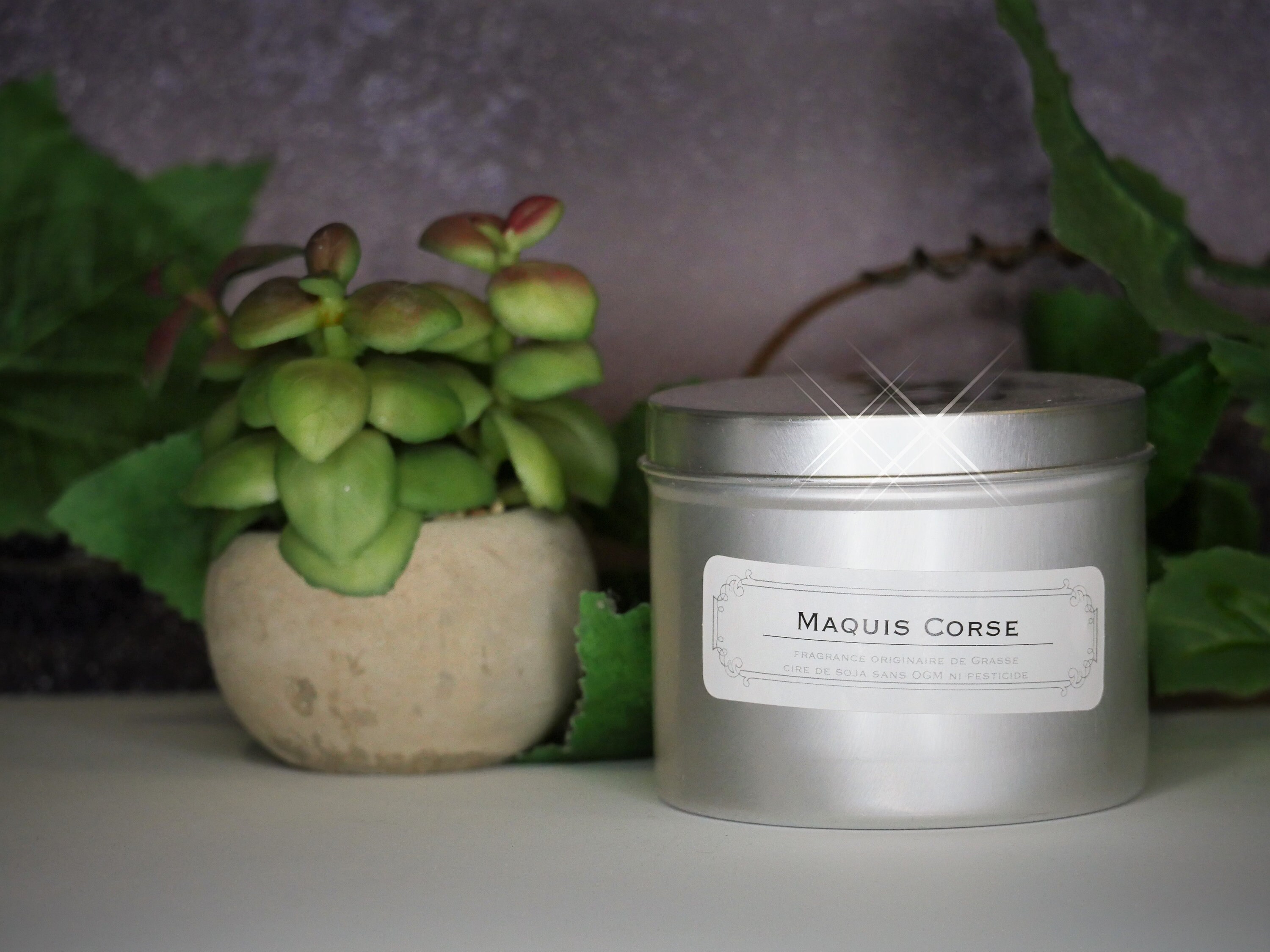 Bougie Parfumée Cire de Soja Sans Ogm Maquis Corse