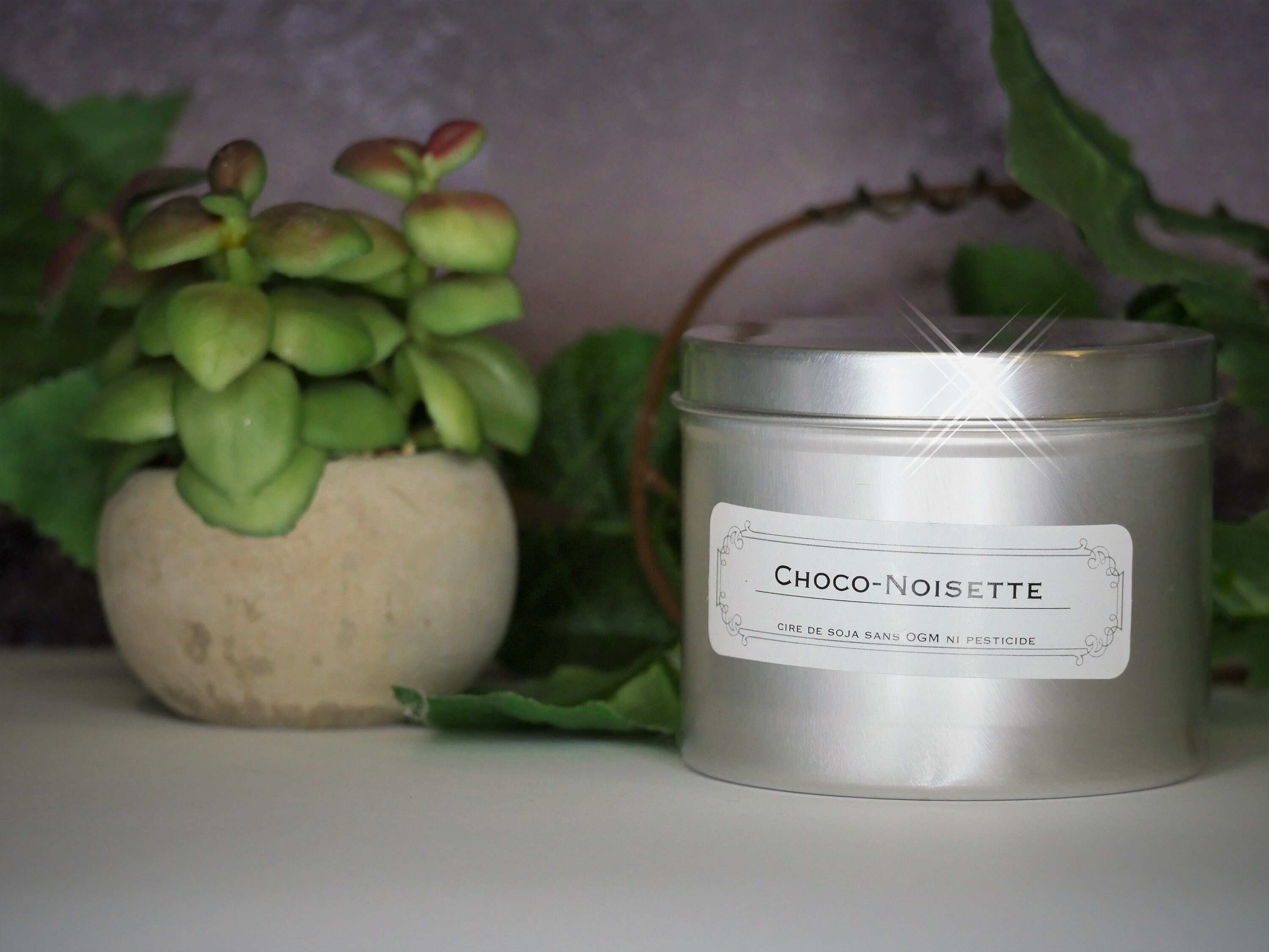 Bougie Parfumée Cire de Soja Sans Ogm Choco-Noisette