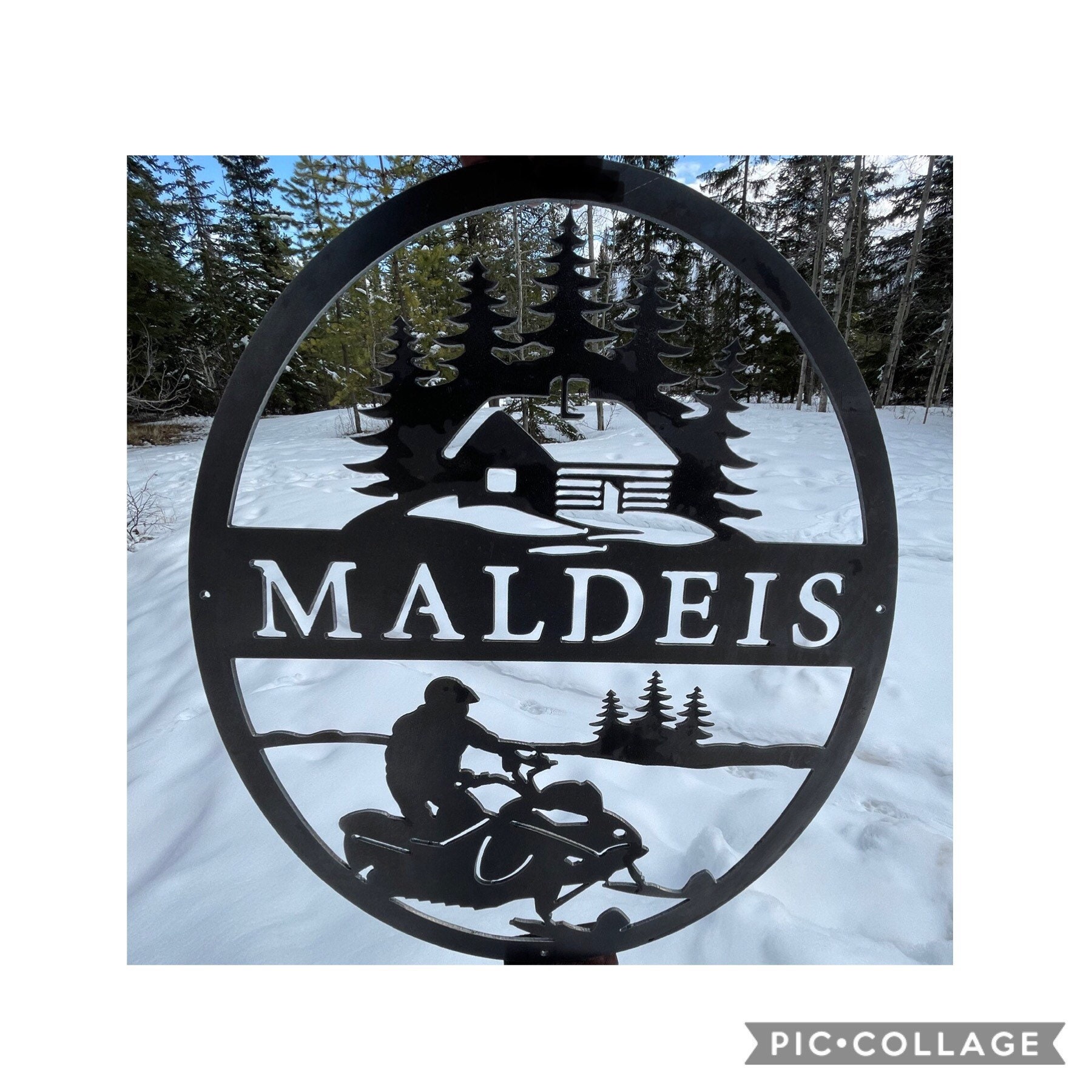 Metal Snowmobile Sign Etsy Canada