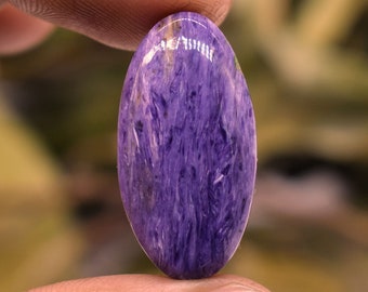 Natural Charorite Gemstone-Purple Charorite Rectangle Cabochon 51Cts,Loose Gemstone,Charorite Gemstone,Charorite Cabochon,Jewellery Making