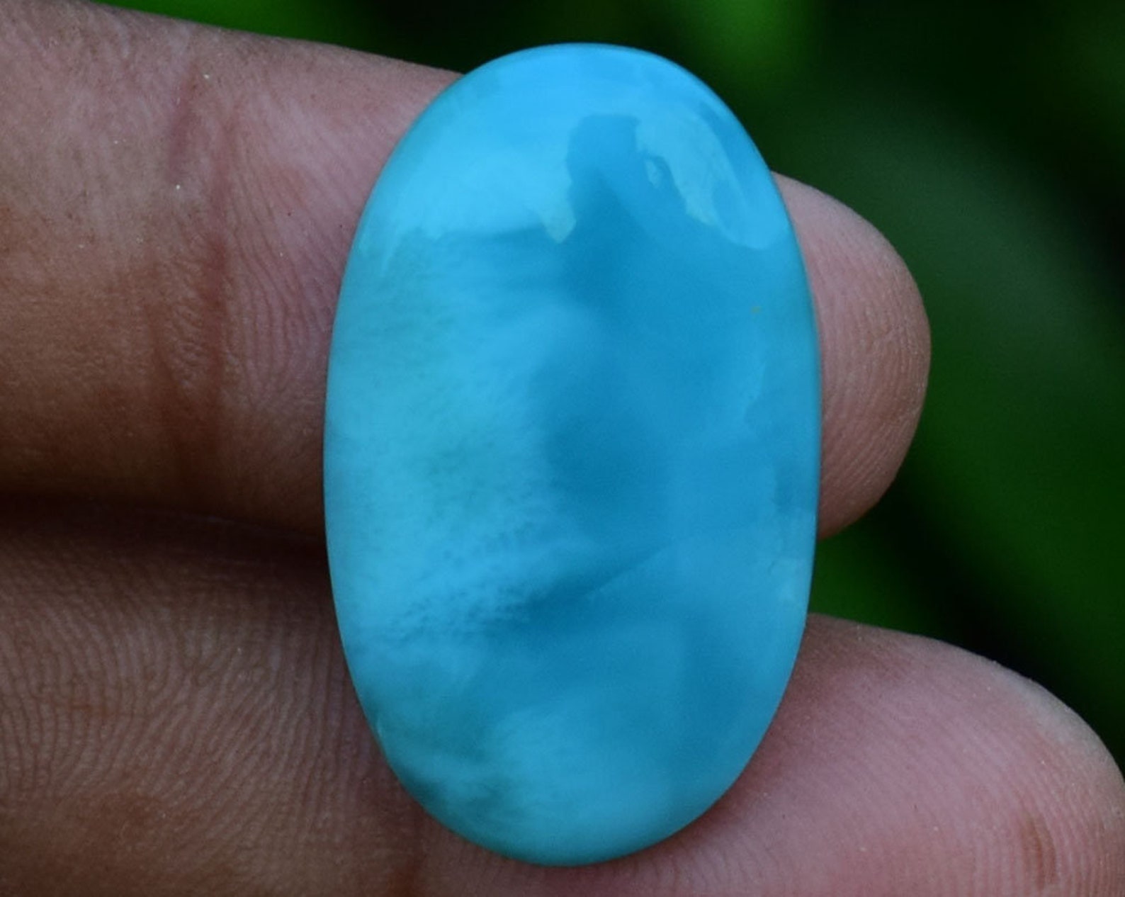 Natural Blue Larimar Gemstone Genuine Larimar Stone 32.50 Etsy