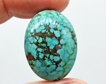 35 Cts Natural Turquoise Cabochon Gemstone: Vintage Jewelry Stone