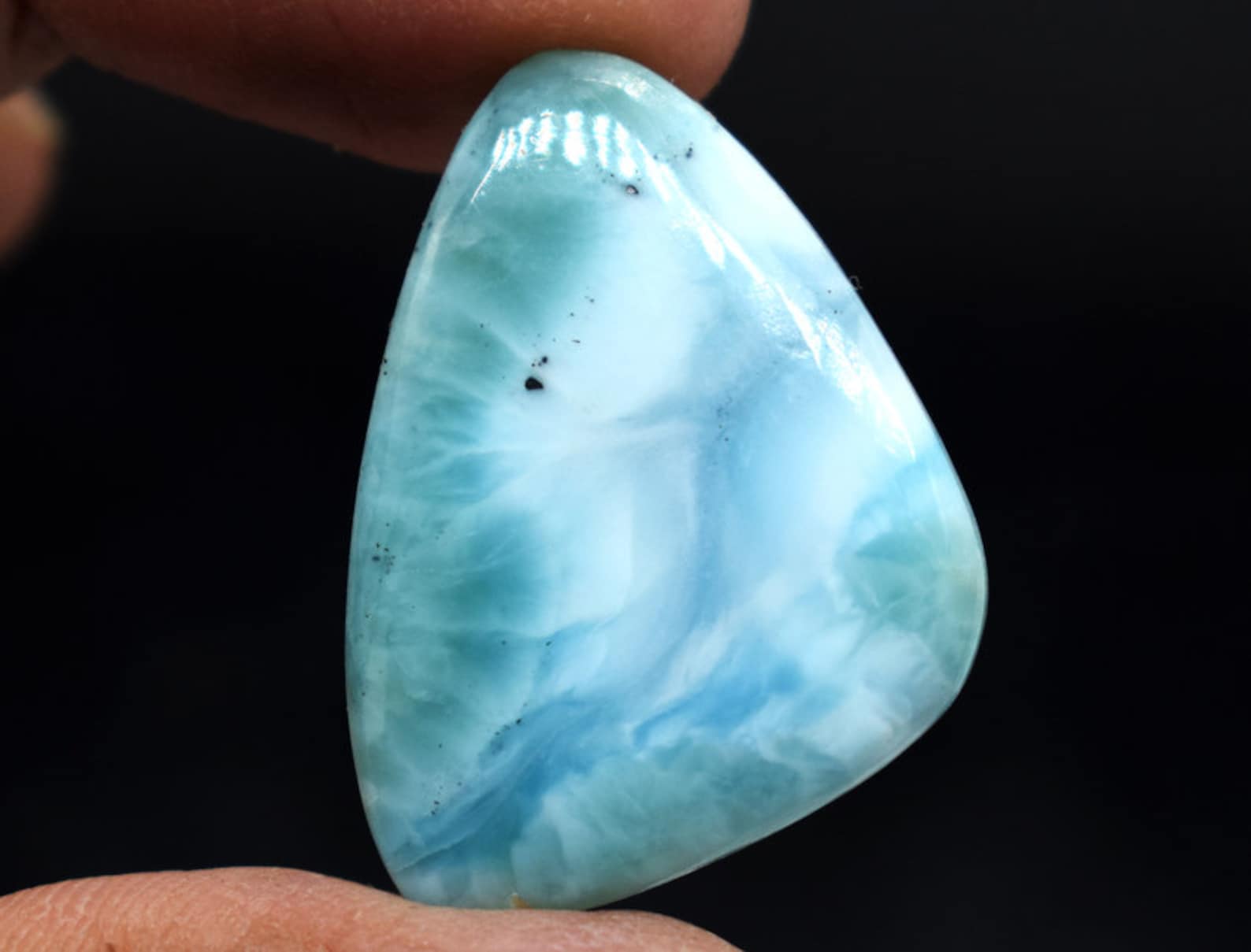 Genuine Blue Larimar Gemstone Beautiful Larimar Stone Etsy Uk