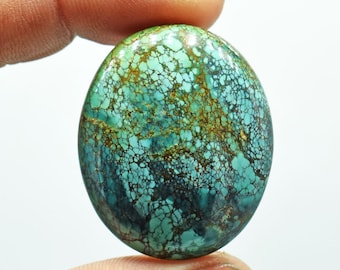 68.65 Cts Natural Turquoise Cabochon Gemstone: Vintage Jewelry Stone
