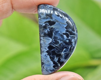 Natural Blue Pietersite Gemstone Cabochon (35x19x5mm)
