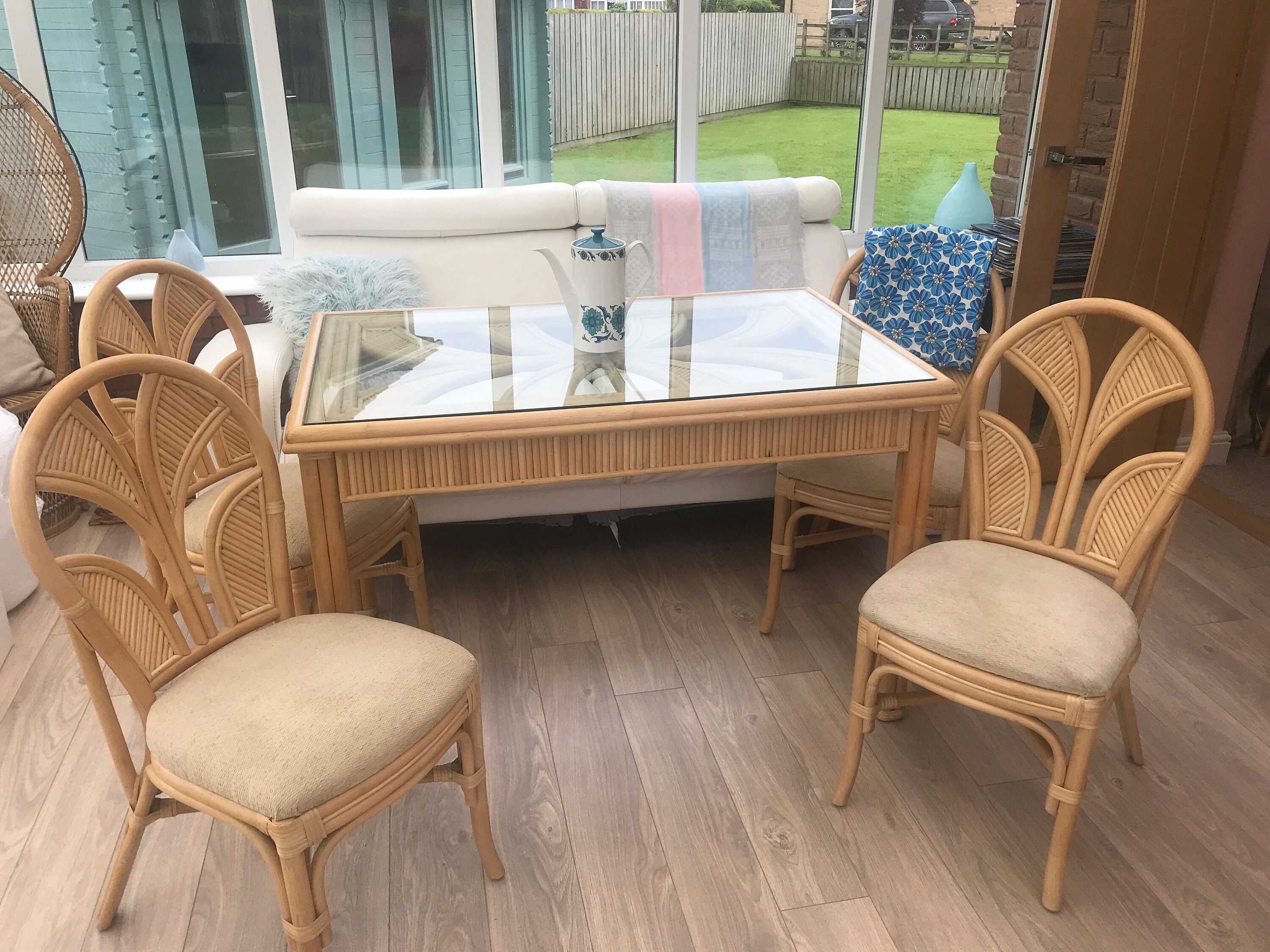Conservatory table and 4 chairs discount