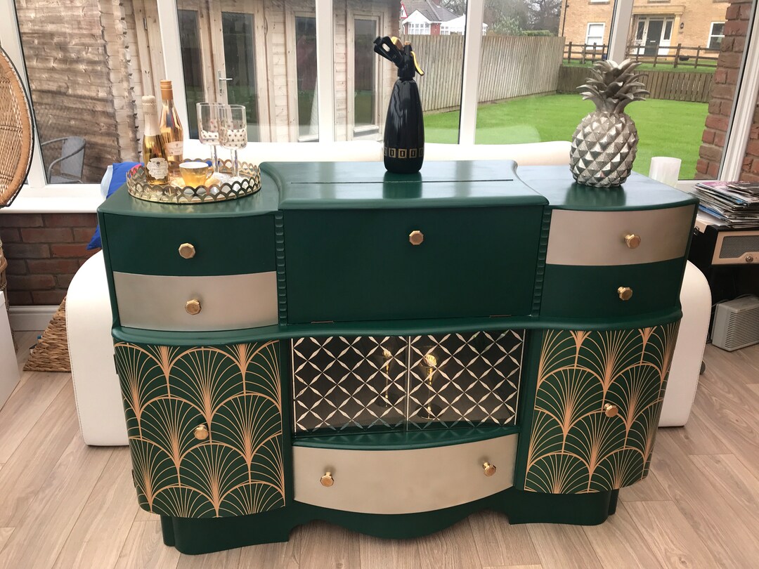 Lovely Vintage Upcycled Cocktail With Hidden Bar in
