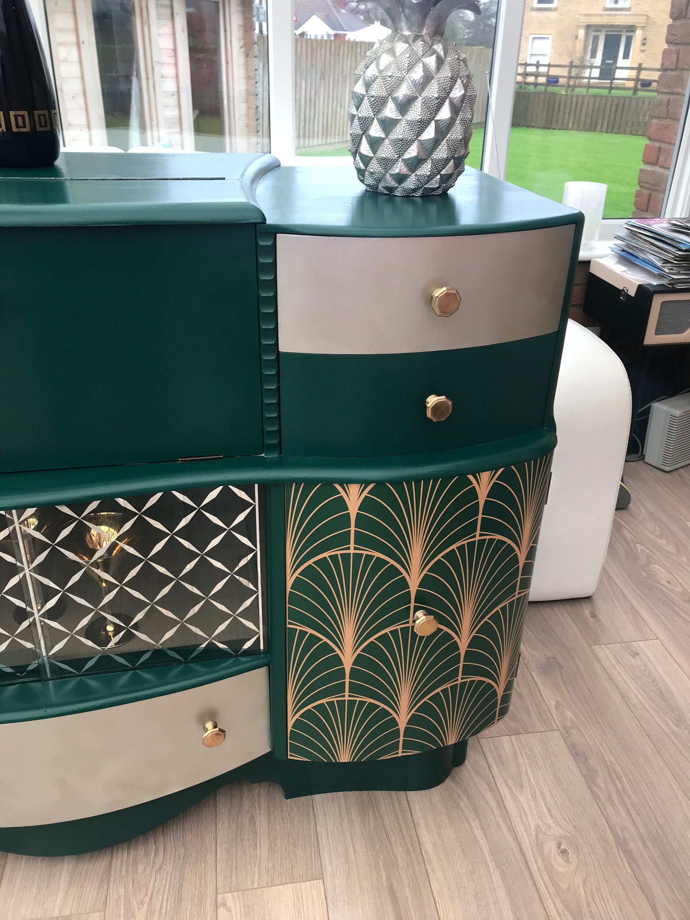 Lovely Vintage Upcycled Cocktail With Hidden Bar in