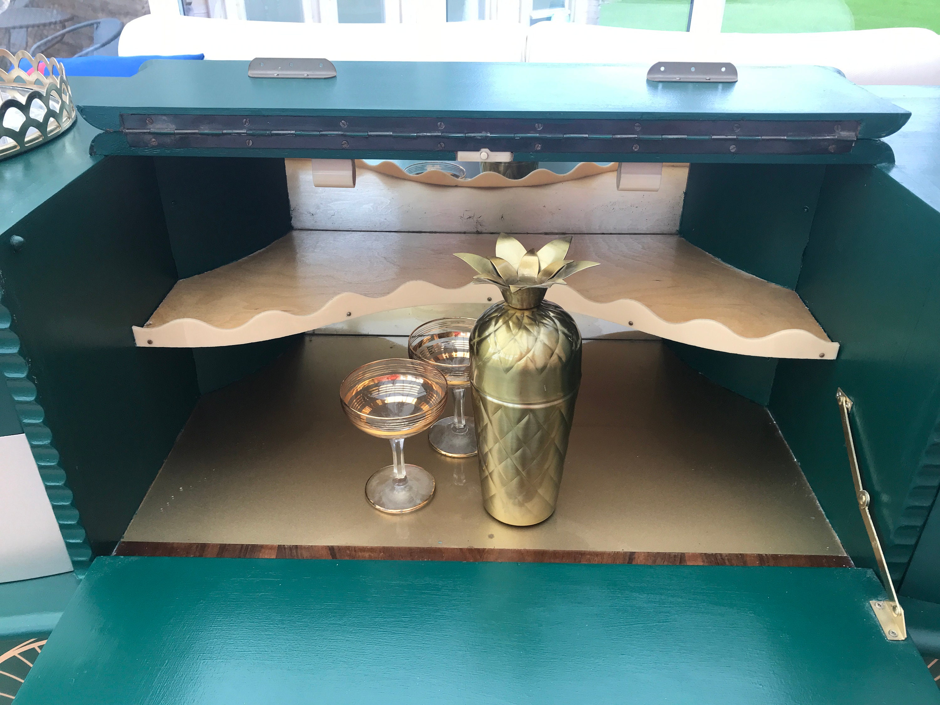Lovely Vintage Upcycled Cocktail With Hidden Bar in
