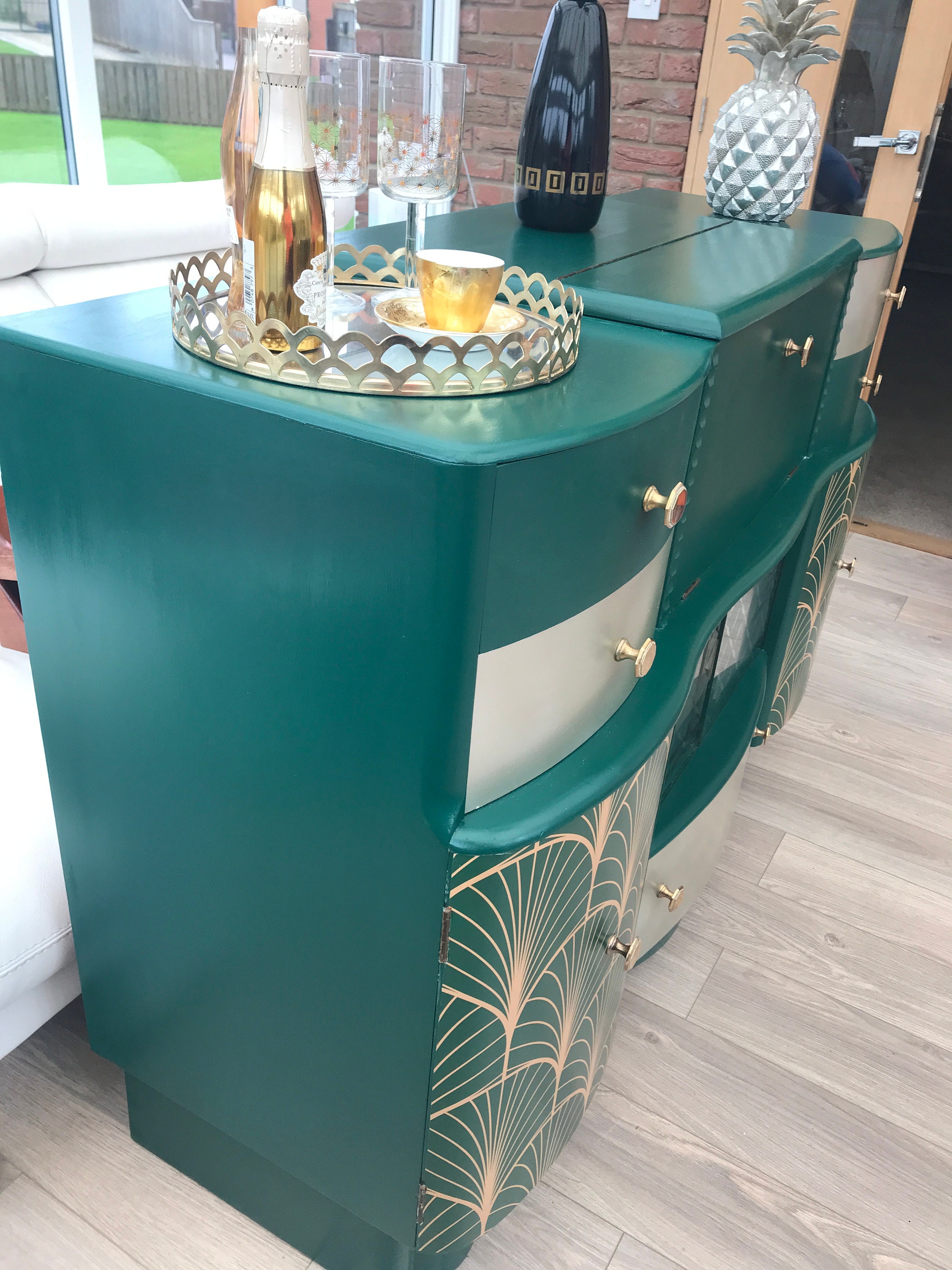 Lovely Vintage Upcycled Cocktail With Hidden Bar in
