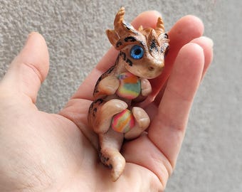 Polymer Clay Dragon - Cheetah Dragon Baby