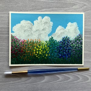 Rainbow Bush - Gouache Painting