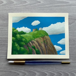 Hill House - Gouache Painting