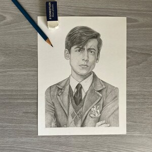 Graphite Sketch of Number 5 - Umbrella Acadamy - Original Drawing
