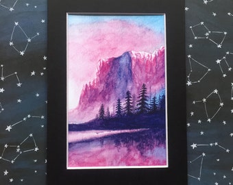 Purple Mountains - Matted 5x7" Print