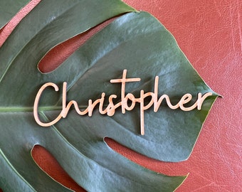 Personalized Wooden Place Cards | Name Plates For Wedding | Name Plates for Christmas | Escort Cards | Place Cards | Place Setting | Custom