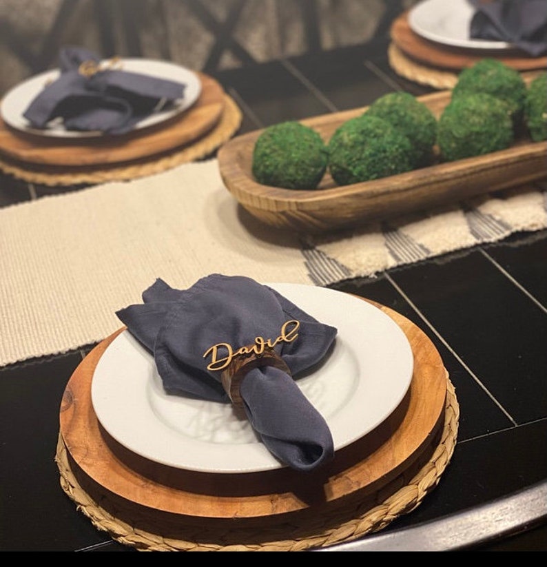 Personalized Wooden Place Cards Name Plates for Wedding Etsy