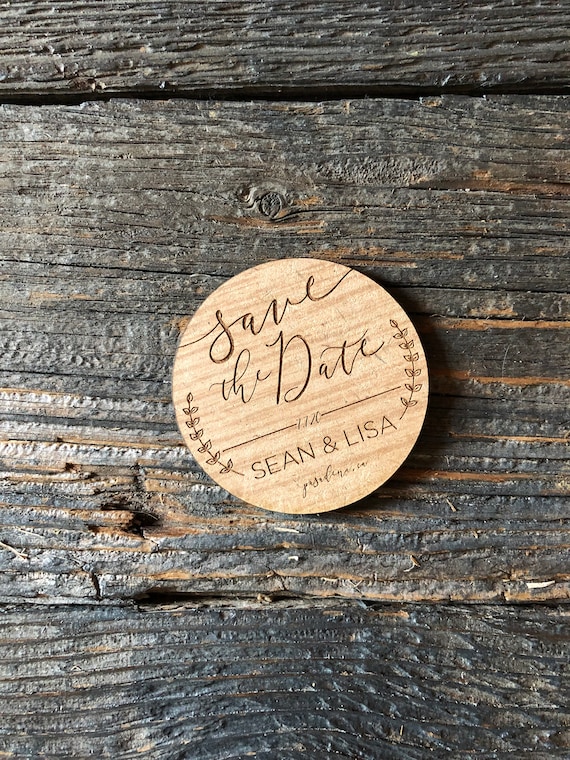 Wooden Save the Date-Magnet Save the Date-Unique Save the Date-Rustic Save the Date-Customized Save the Date-Save The Date Magnet-