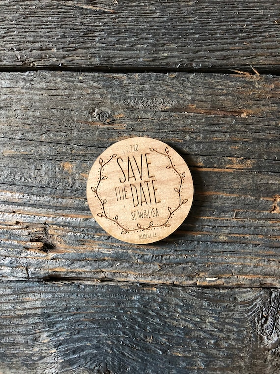 Wooden Save the Date-Magnet Save the Date-Unique Save the Date-Rustic Save the Date-Customized Save the Date-Save The Date Magnet