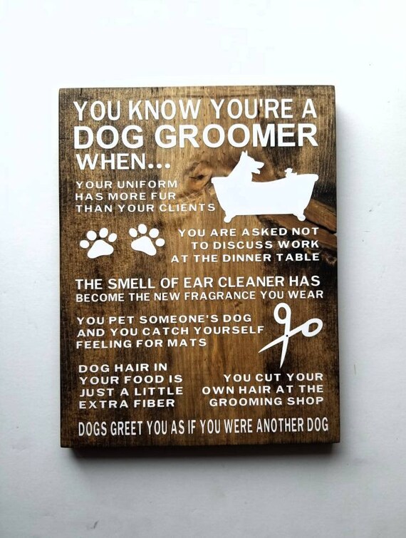 Dog Grooming Sign Dog Decor Gift For Dog Groomer Business Etsy