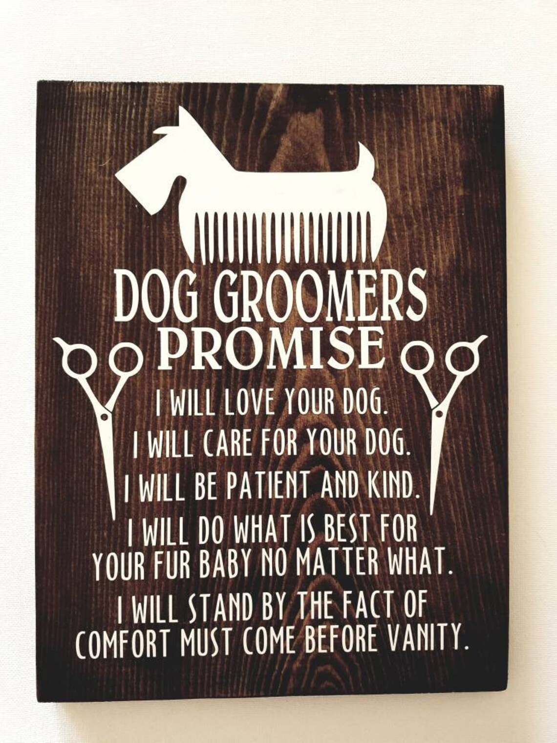 Dog Groomers Promise Gift For Groomer Pet Grooming Pet Etsy