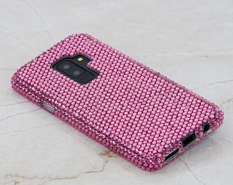 Bling Genuine Hot Pink Crystals Case For iPhone 15 Plus 14 13 Pro  Max 11   Samsung Galaxy S22 S23   Diamond  Easy Grip Cover