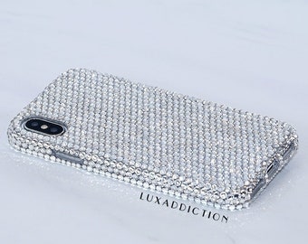 Bling Genuine Clear Crystals Case For iPhone 15 Plus 14 13 Pro  Max 11   Samsung Galaxy S22 S23   Diamond  Easy Grip Protective
