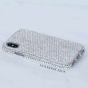 Bling Genuine Clear Crystals Case For iPhone 16 Plus 15 14 Pro Max Samsung Galaxy S23 S24 Diamond  Easy Grip Protective