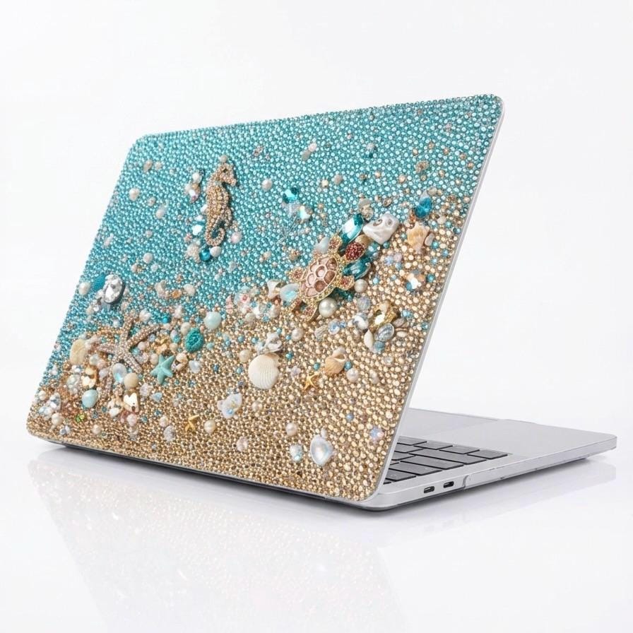 Teazgopx Bling Rhinestone Case for MacBook Air 15 inch