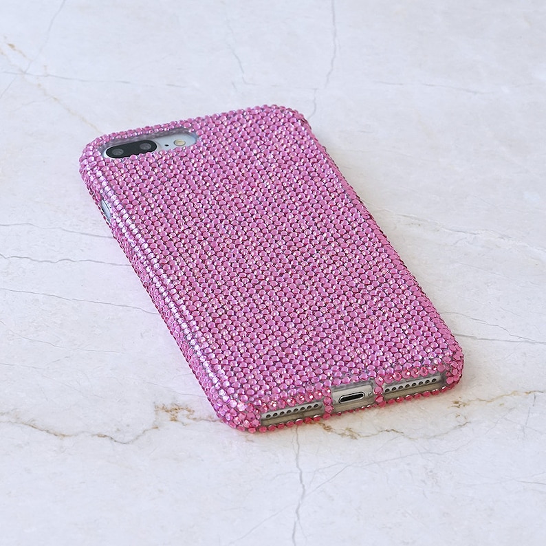 Bling Genuine Hot Pink Crystals Case For iPhone 12 11 Pro X XS Etsy