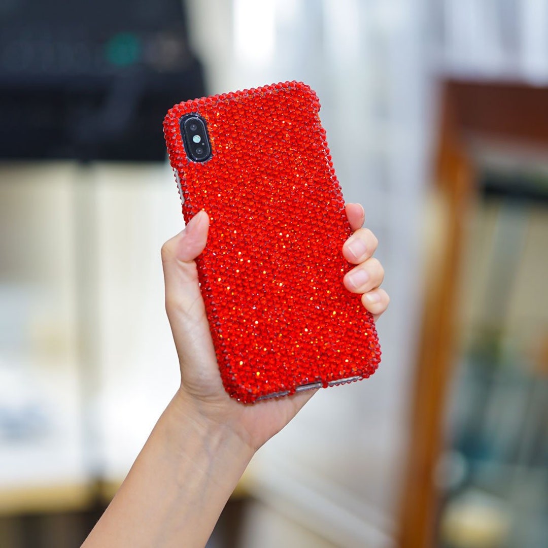Bling Genuine Bright Red Crystals Case for iPhone 16 Plus 15