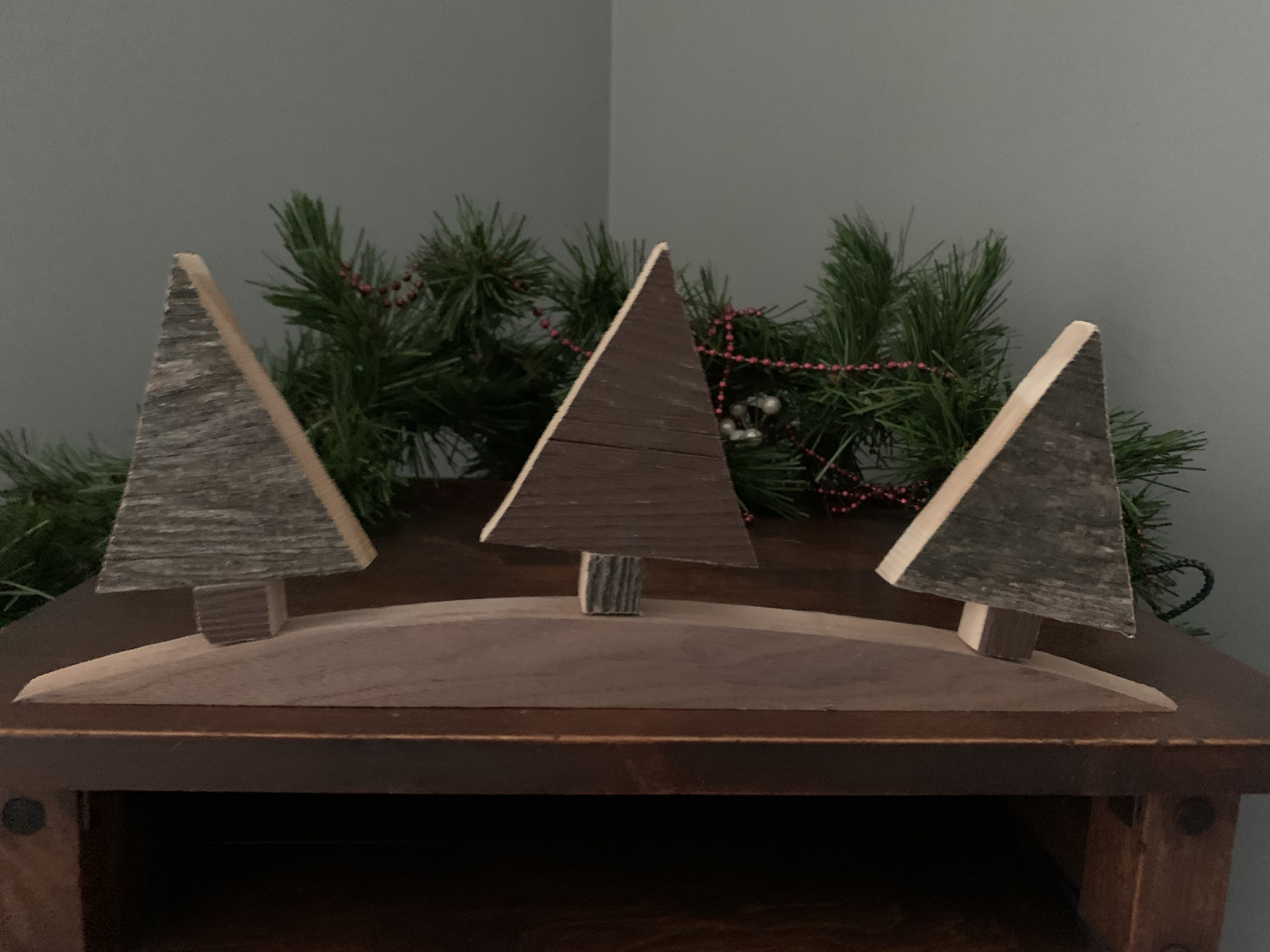Christmas Trees with Reclaimed Wood Stand Etsy