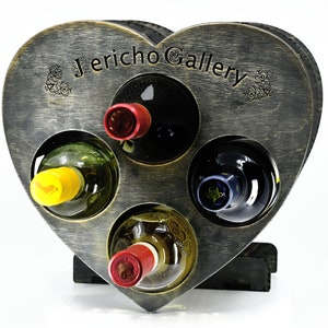 Customized Wine 4-Bottle Rack.
