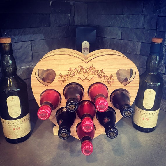Heart Shaped Mini Wine Bottle Rack Files Etsy
