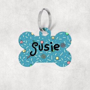Personalized Pet Dog ID Tag with Name - Cartoon Show Inspired Dog Tag - Personalized Dog Tag, Custom Dog Tag, Pet Tag, Pet ID Tag Bone