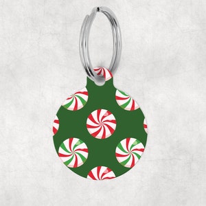 Personalized Pet/Cat/Dog ID Tag - Holiday Pattern 126 - Christmas Pet ID Tag - Custom Dog Tag Christmas - Pet Christmas Tag, Holiday Dog Tag