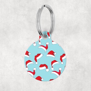 Personalized Pet/Cat/Dog ID Tag - Holiday Pattern 28 - Christmas Pet ID Tag - Dog Tag Christmas - Personalized Dog Tag - Christmas Pet Tag