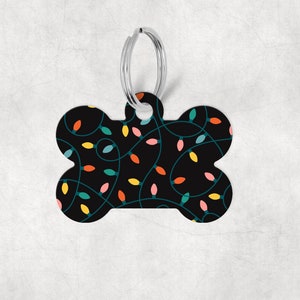 Personalized Pet/Cat/Dog ID Tag - Holiday Pattern 134 - Christmas Pet ID Tag - Custom Dog Tag Christmas - Pet Christmas Tag, Holiday Dog Tag