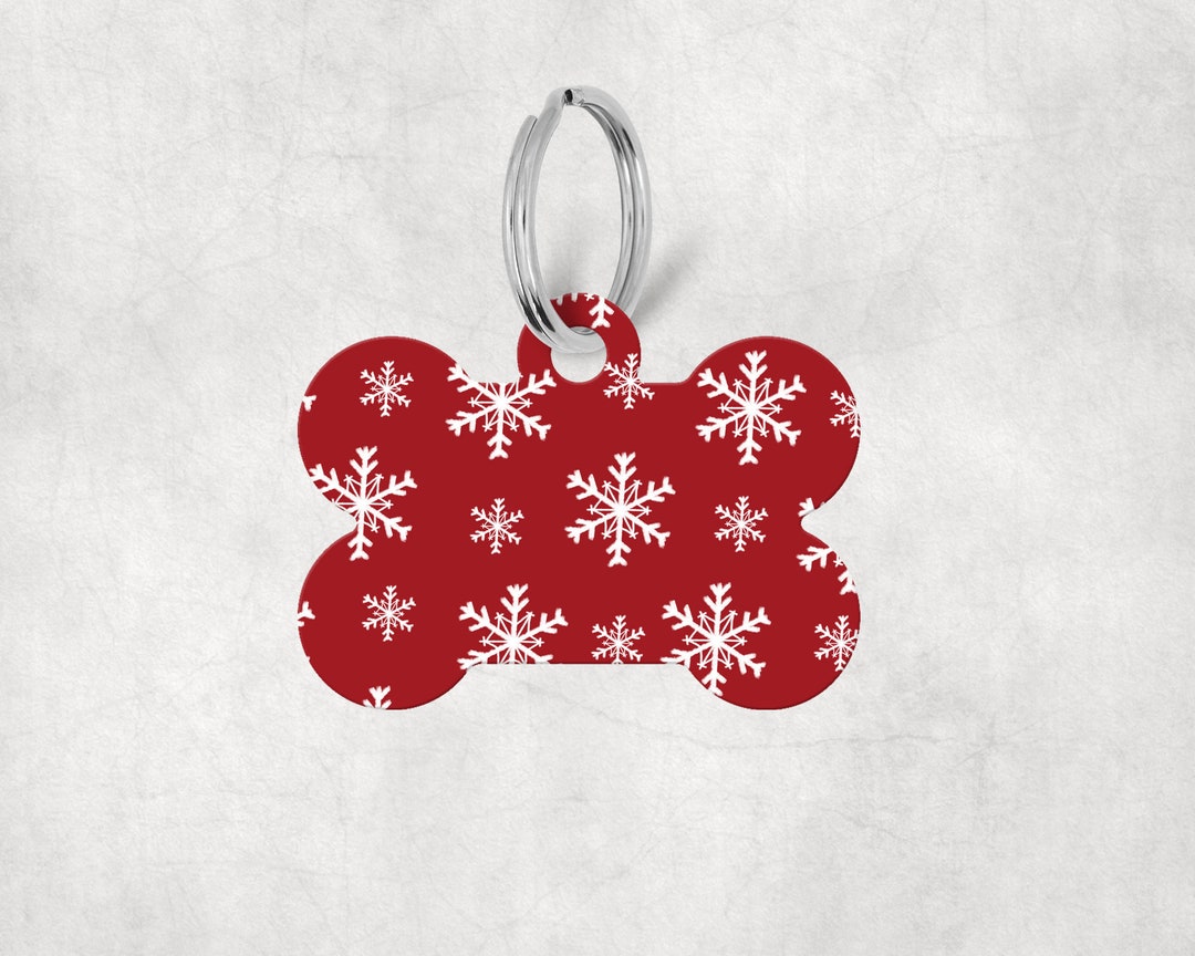 Personalized Pet/cat/dog ID Tag Holiday Pattern 58 Christmas Pet ID Tag