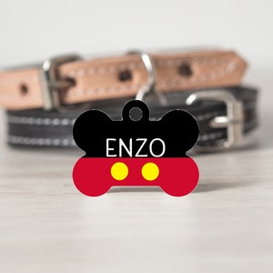 Mickey Mouse Dog Tag Etsy
