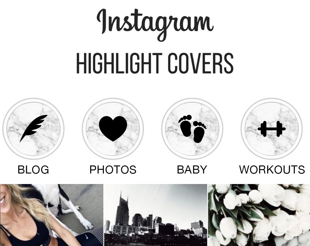 Bundel van 52 Instagram verhaal hoogtepunten Icons Etsy