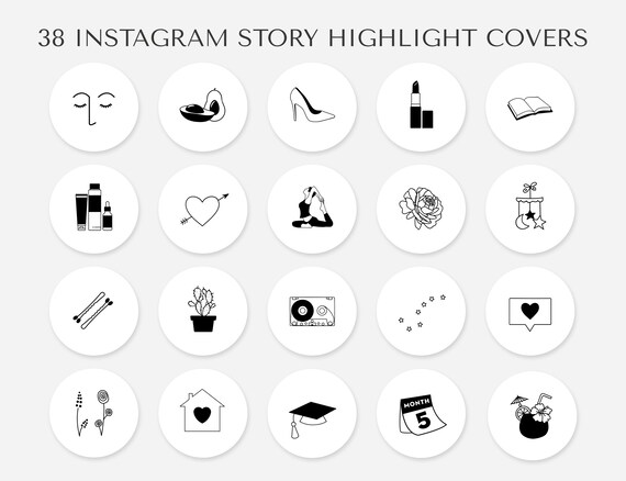 Bundle Of 38 Instagram Story Highlights Icons Ready To Use Etsy Bundle Of 38 Instagram Story Highlights Icons Ready To Use Etsy